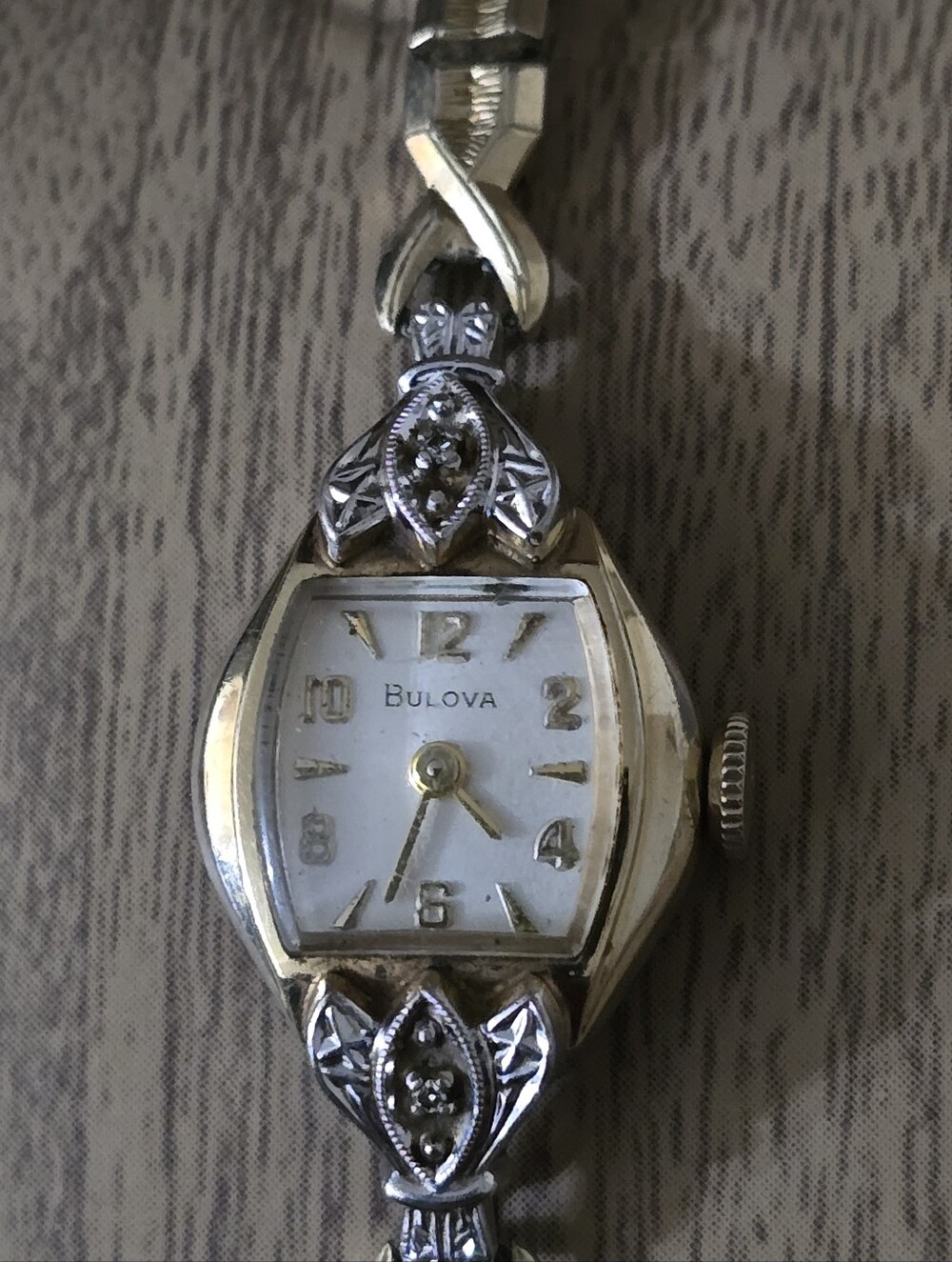 Bulova Ladies Two-Tone Gold and Silver Petite Bracelet Watch